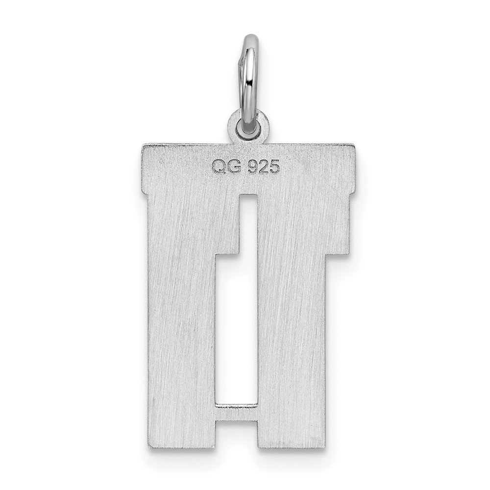 Sterling Silver/Rhodium-plated Satin Number 11 Charm (QPM11)
