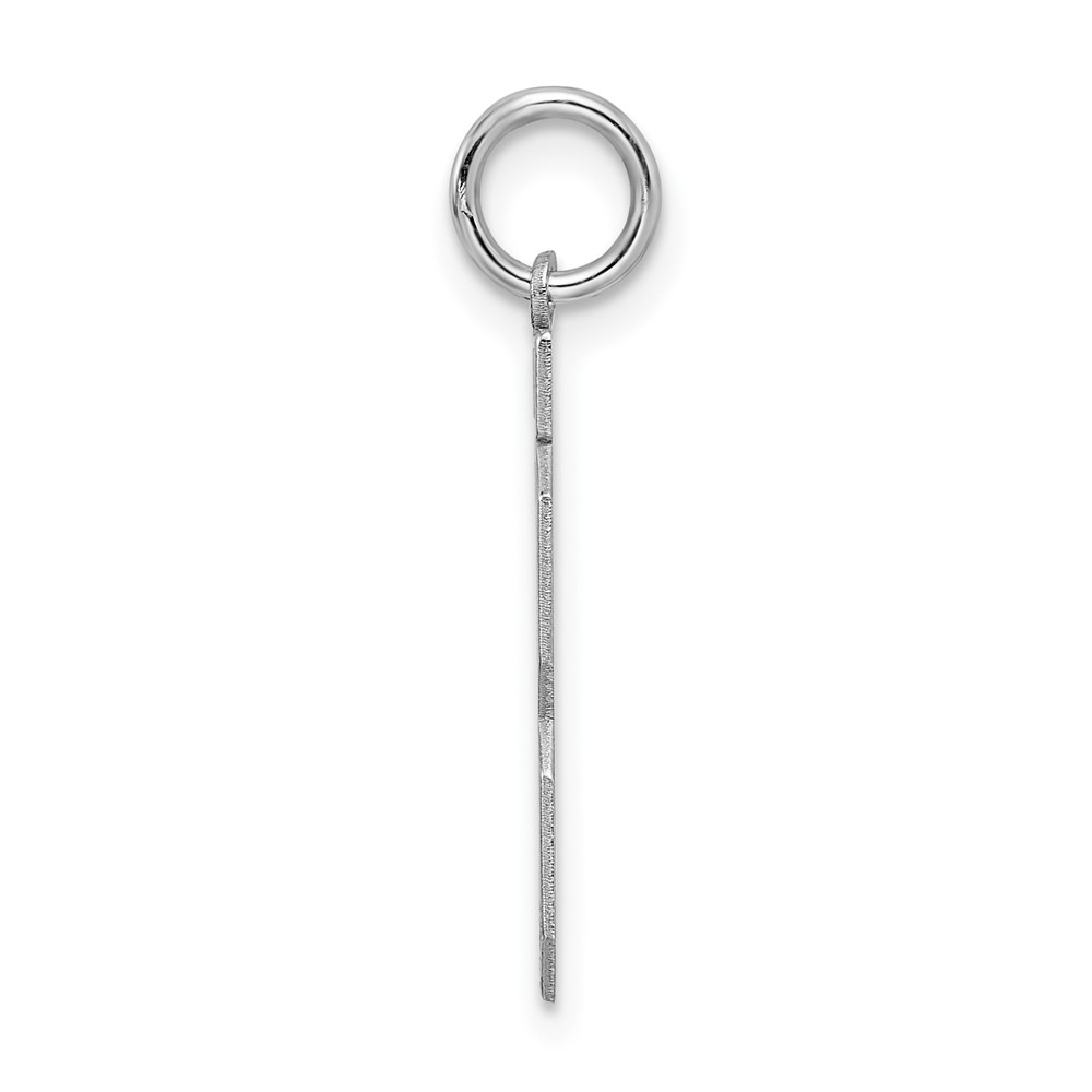 Sterling Silver/Rhodium-plated Satin Number 13 Charm (QPM13)