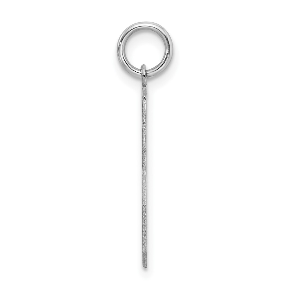 Sterling Silver/Rhodium-plated Satin Number 15 Charm (QPM15)