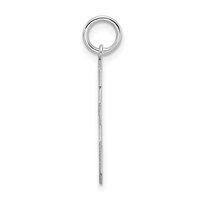 Sterling Silver Rhodium-plated Satin Number 16 Charm view 2