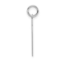 Sterling Silver Rhodium-plated Satin Number 17 Charm view 2