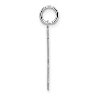 Sterling Silver Rhodium-plated Satin Number 18 Charm view 2