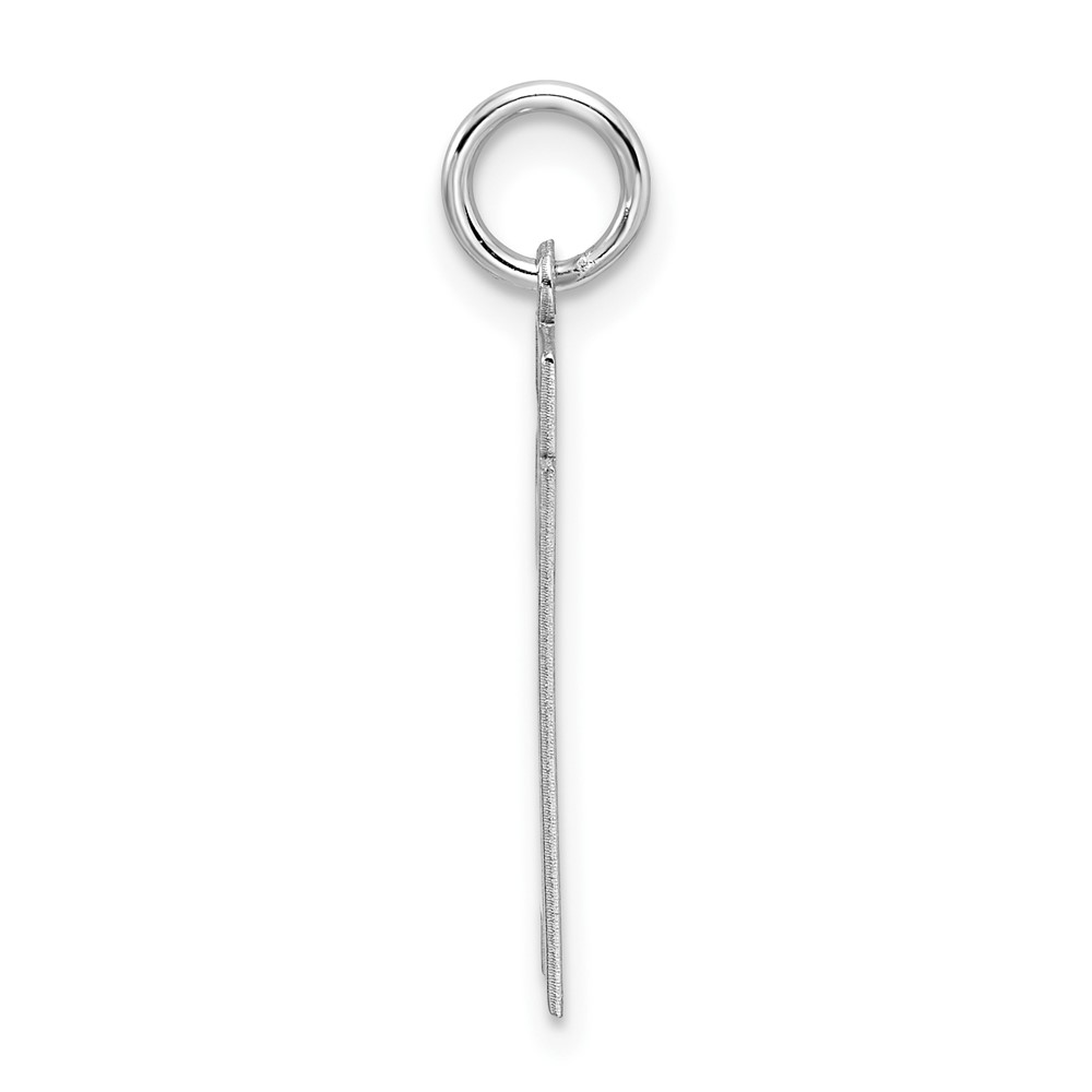 Sterling Silver/Rhodium-plated Satin Number 21 Charm (QPM21)