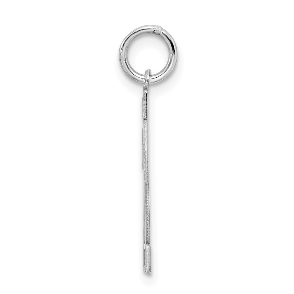 Sterling Silver/Rhodium-plated Satin Number 22 Charm (QPM22)