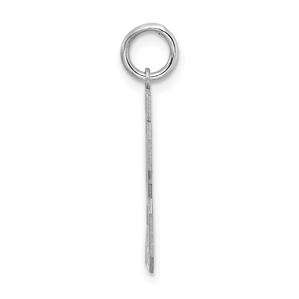 Sterling Silver/Rhodium-plated Satin Number 23 Charm (QPM23)