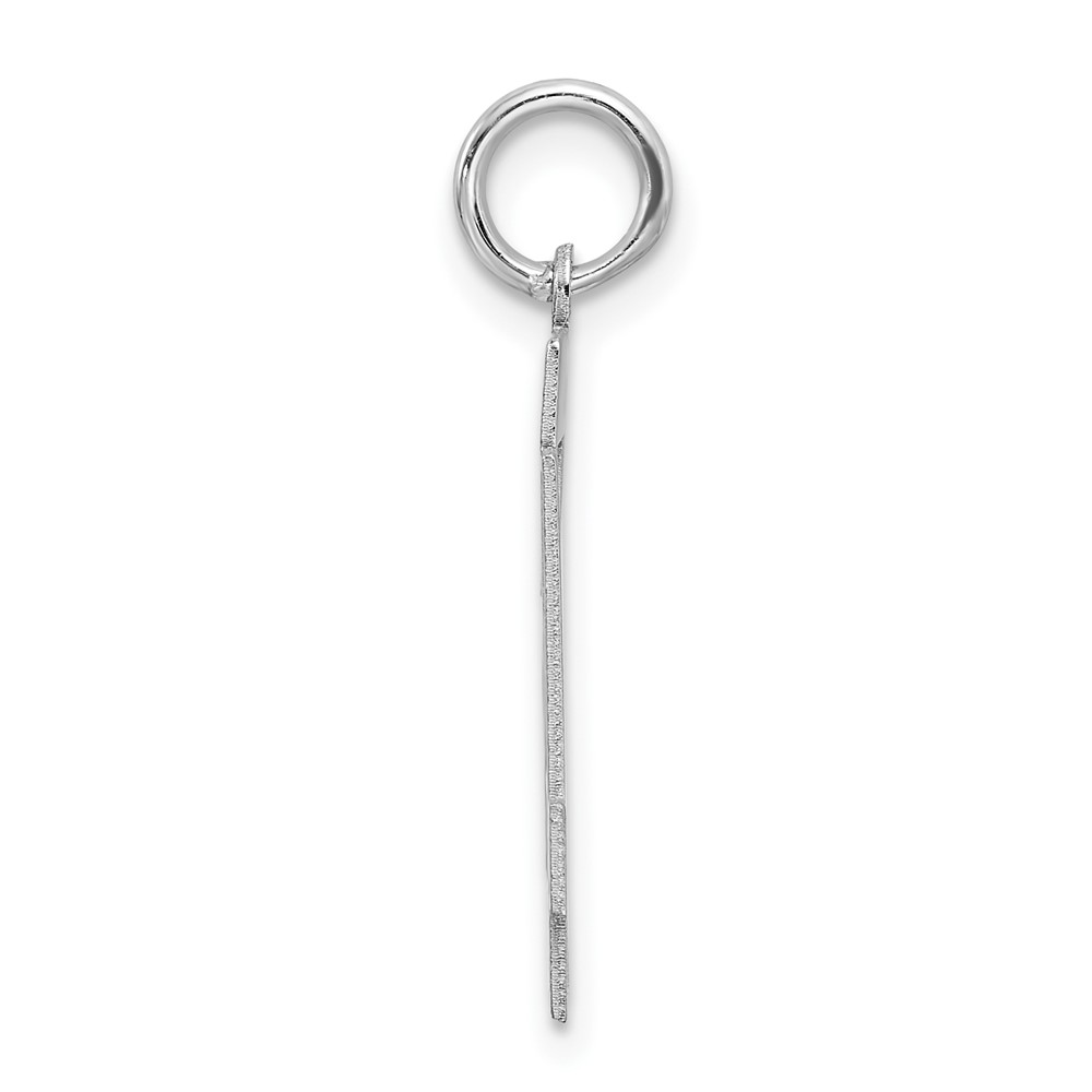 Sterling Silver/Rhodium-plated Satin Number 24 Charm (QPM24)