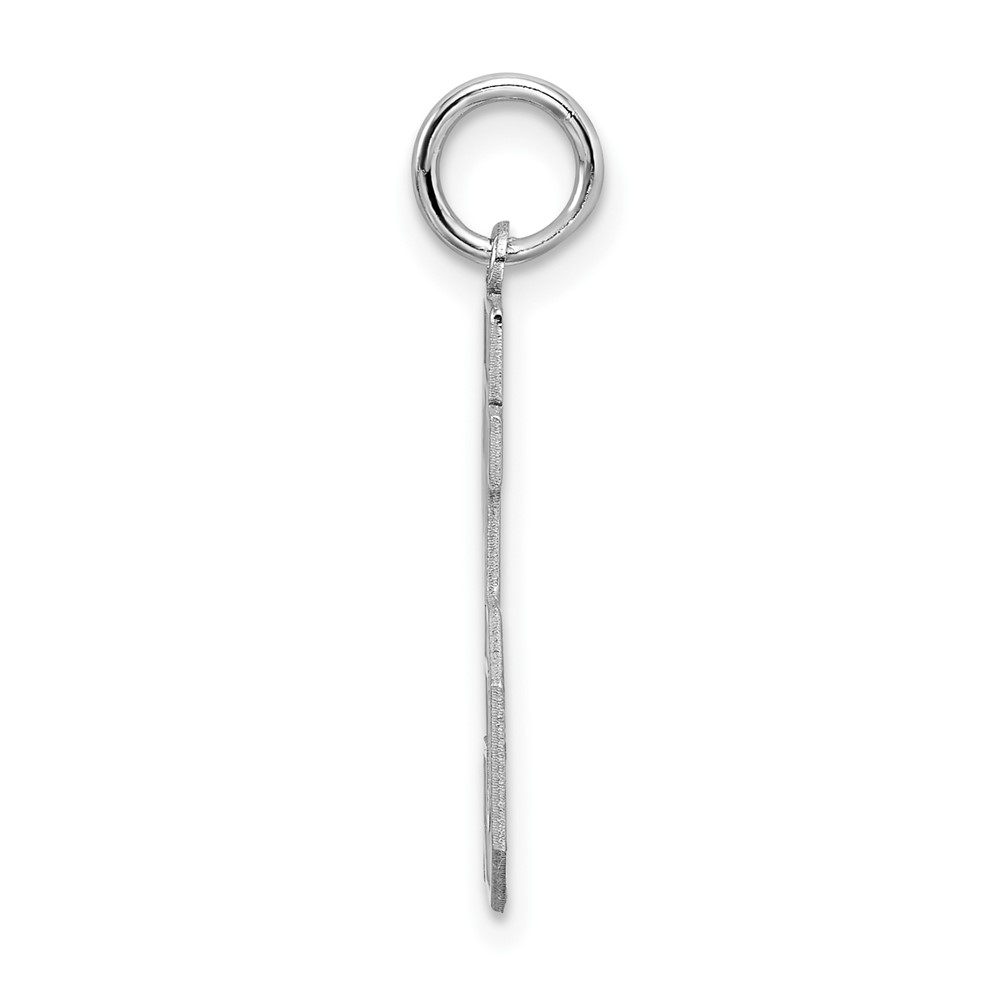 Sterling Silver/Rhodium-plated Satin Number 25 Charm (QPM25)