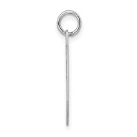 Sterling Silver Rhodium-plated Satin Number 30 Charm view 2