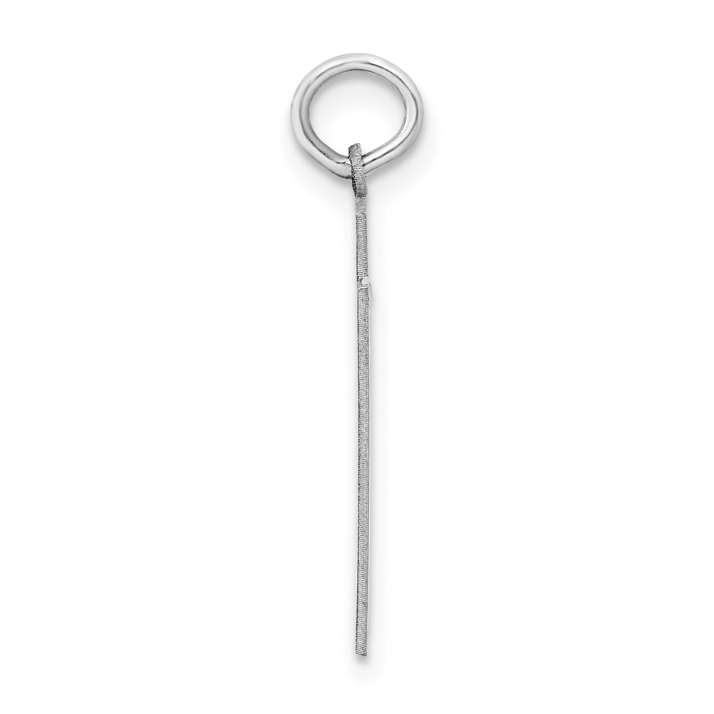 Sterling Silver/Rhodium-plated Satin Number 51 Charm (QPM51)