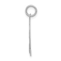 Sterling Silver Rhodium-plated Satin Number 52 Charm view 2