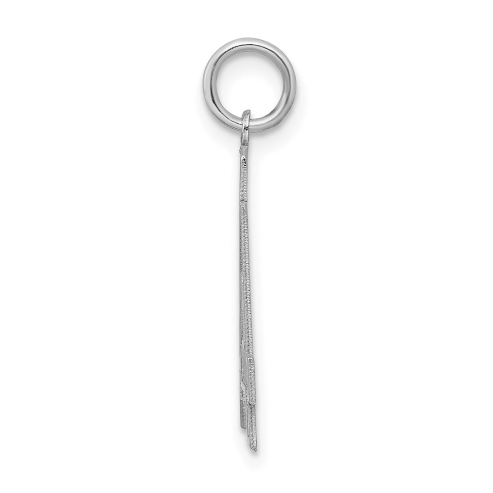 Sterling Silver/Rhodium-plated Satin Number 54 Charm (QPM54)