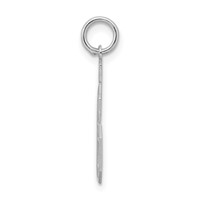 Sterling Silver Rhodium-plated Satin Number 56 Charm view 2