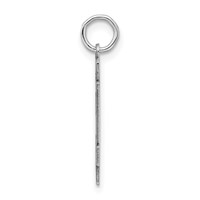 Sterling Silver Rhodium-plated Satin Number 64 Charm view 2