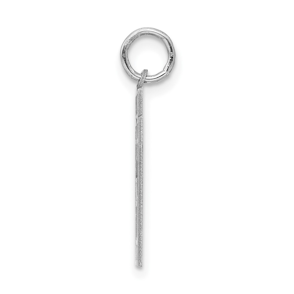 Sterling Silver/Rhodium-plated Satin Number 67 Charm (QPM67)