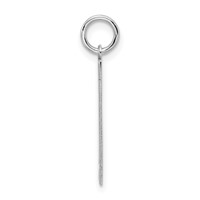 Sterling Silver Rhodium-plated Satin Number 71 Charm view 2