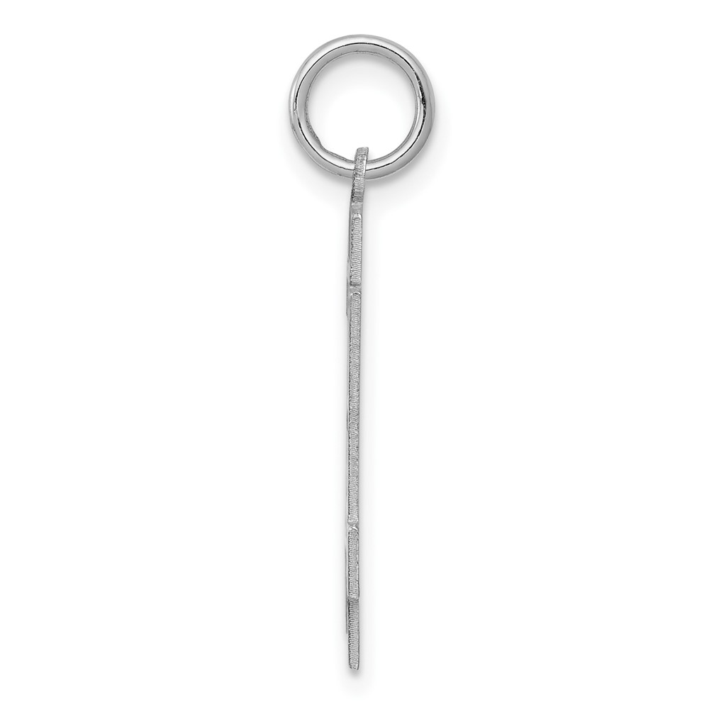 Sterling Silver/Rhodium-plated Satin Number 74 Charm (QPM74)