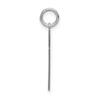 Sterling Silver Rhodium-plated Satin Number 77 Charm view 2