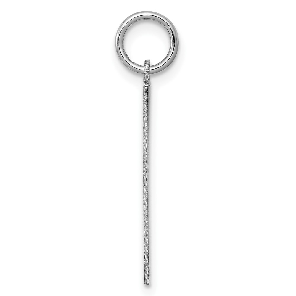 Sterling Silver/Rhodium-plated Satin Number 1 Charm (QPP01)