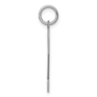Sterling Silver Rhodium-plated Satin Number 2 Charm view 2