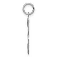 Sterling Silver Rhodium-plated Satin Number 3 Charm view 2