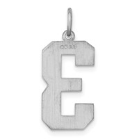 Sterling Silver Rhodium-plated Satin Number 3 Charm view 4