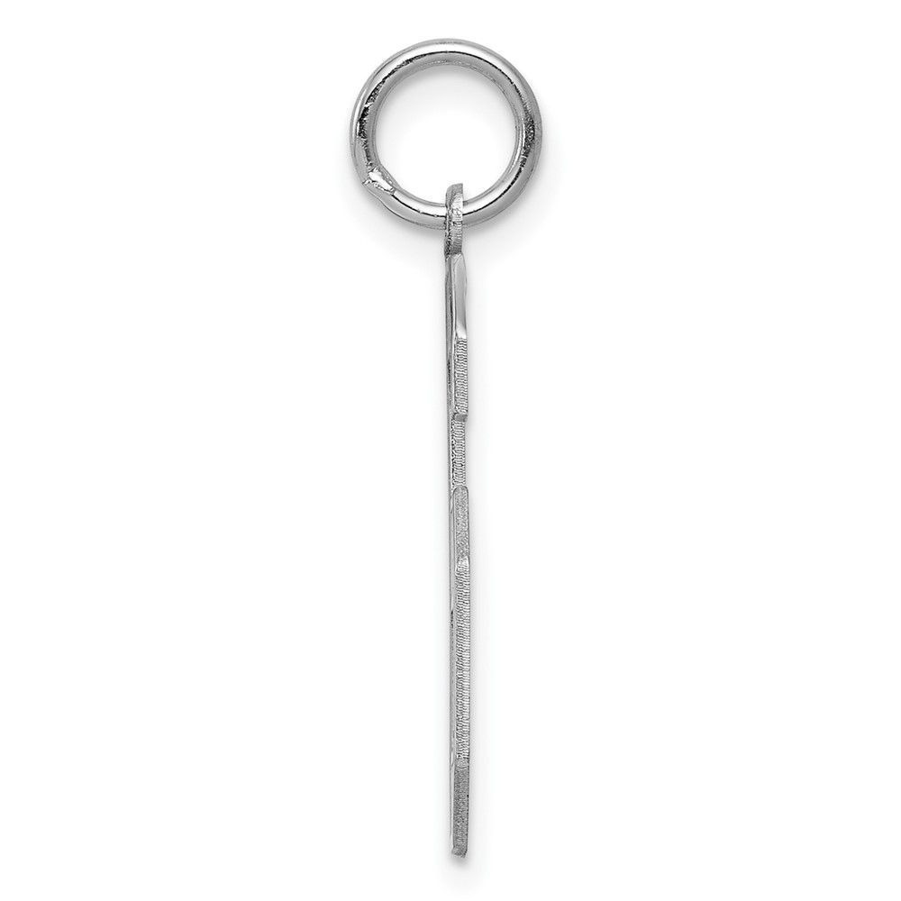 Sterling Silver/Rhodium-plated Satin Number 6 Charm (QPP06)