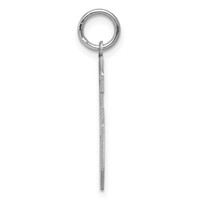 Sterling Silver Rhodium-plated Satin Number 6 Charm view 2