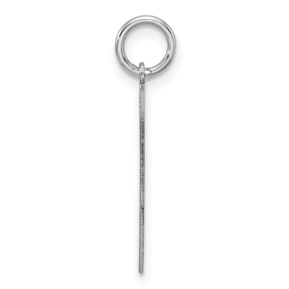 Sterling Silver/Rhodium-plated Satin Number 7 Charm (QPP07)