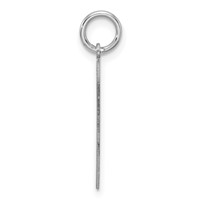 Sterling Silver Rhodium-plated Satin Number 7 Charm view 2