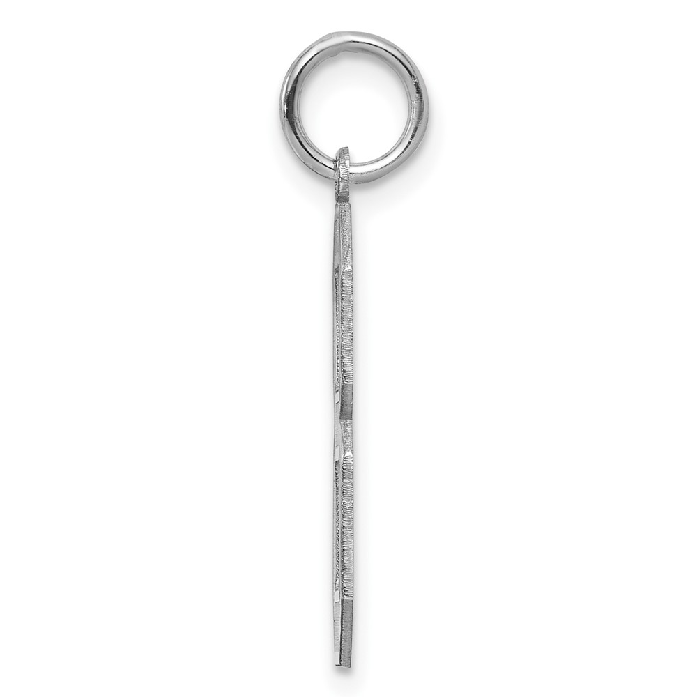 Sterling Silver/Rhodium-plated Satin Number 8 Charm (QPP08)