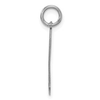 Sterling Silver Rhodium-plated Satin Number 9 Charm view 2