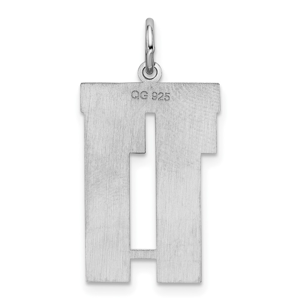 Sterling Silver/Rhodium-plated Satin Number 11 Charm (QPP11)