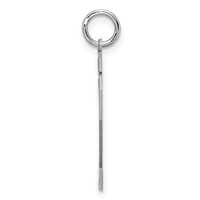 Sterling Silver Rhodium-plated Satin Number 12 Charm view 2