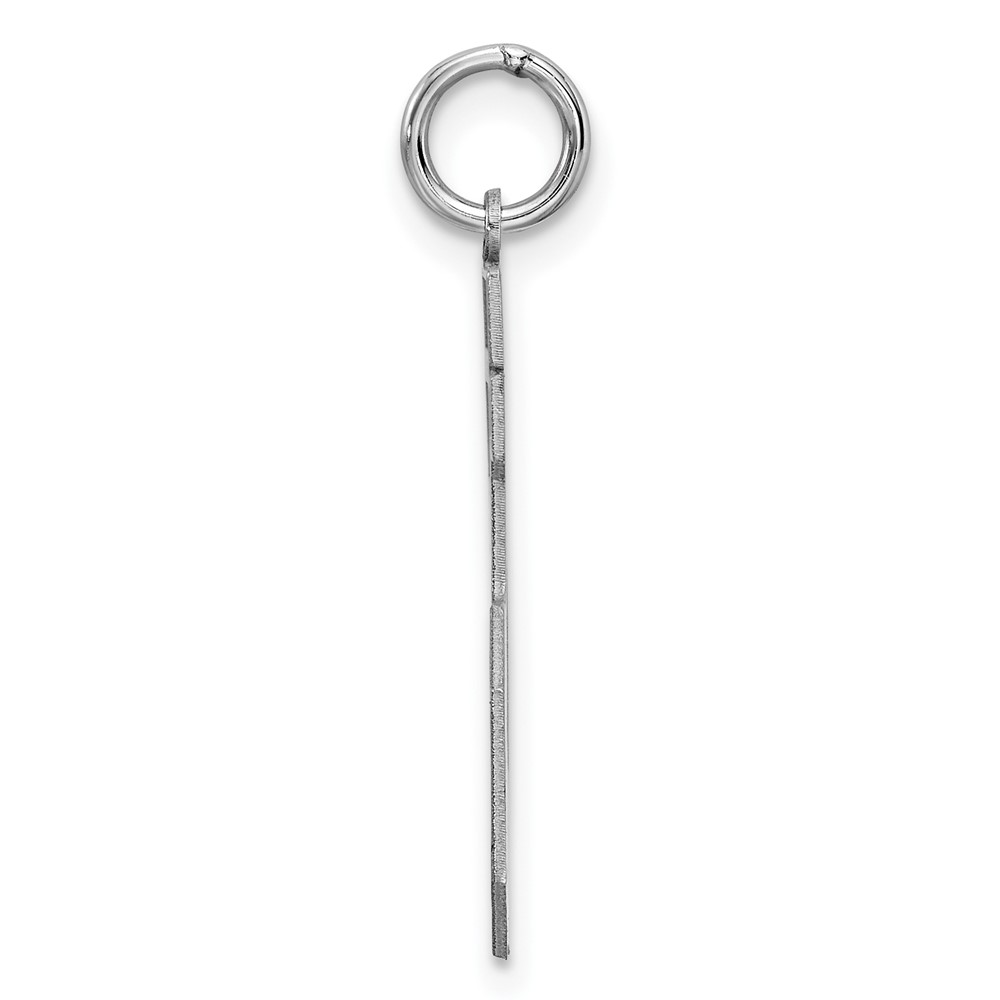 Sterling Silver/Rhodium-plated Satin Number 15 Charm (QPP15)