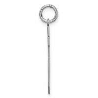 Sterling Silver Rhodium-plated Satin Number 15 Charm view 2