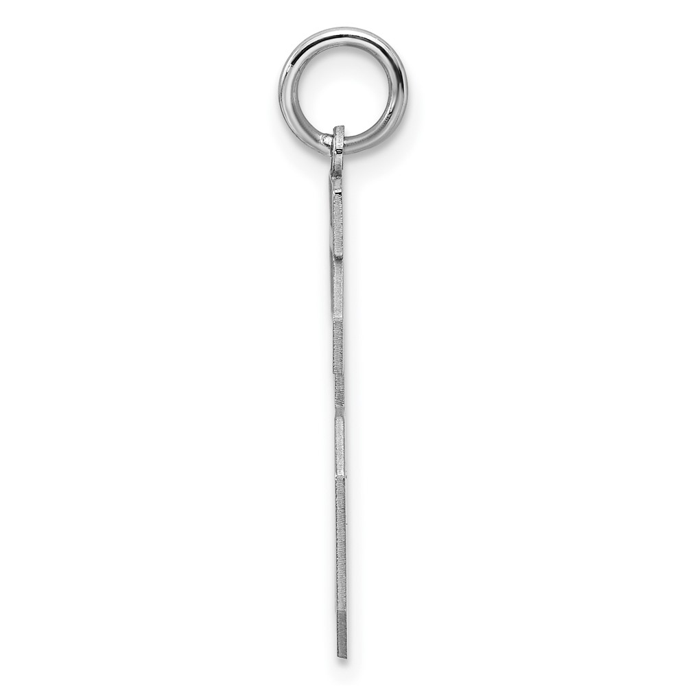 Sterling Silver/Rhodium-plated Satin Number 16 Charm (QPP16)