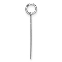 Sterling Silver Rhodium-plated Satin Number 17 Charm view 2
