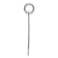 Sterling Silver Rhodium-plated Satin Number 22 Charm view 2