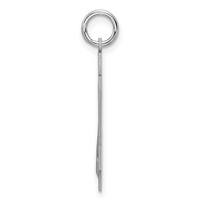 Sterling Silver Rhodium-plated Satin Number 24 Charm view 2