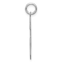 Sterling Silver Rhodium-plated Satin Number 25 Charm view 2