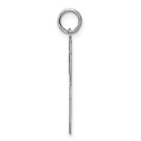 Sterling Silver Rhodium-plated Satin Number 26 Charm view 2