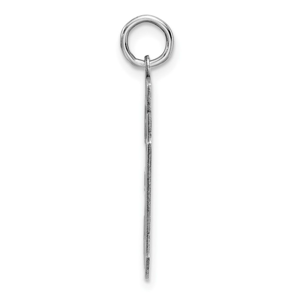 Sterling Silver/Rhodium-plated Satin Number 30 Charm (QPP30)