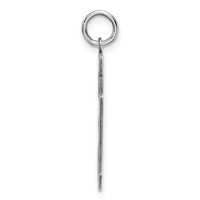 Sterling Silver Rhodium-plated Satin Number 30 Charm view 2