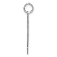 Sterling Silver Rhodium-plated Satin Number 32 Charm view 2