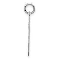 Sterling Silver Rhodium-plated Satin Number 33 Charm view 2