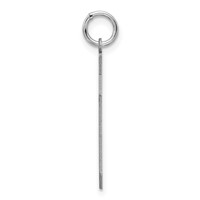 Sterling Silver Rhodium-plated Satin Number 40 Charm view 2