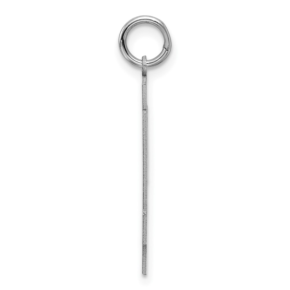Sterling Silver/Rhodium-plated Satin Number 44 Charm (QPP44)