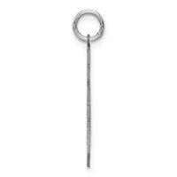 Sterling Silver Rhodium-plated Satin Number 45 Charm view 2