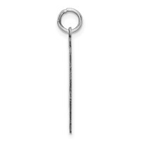 Sterling Silver Rhodium-plated Satin Number 48 Charm view 2