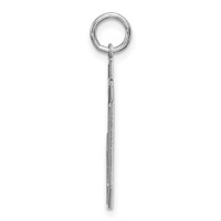 Sterling Silver Rhodium-plated Satin Number 50 Charm view 2